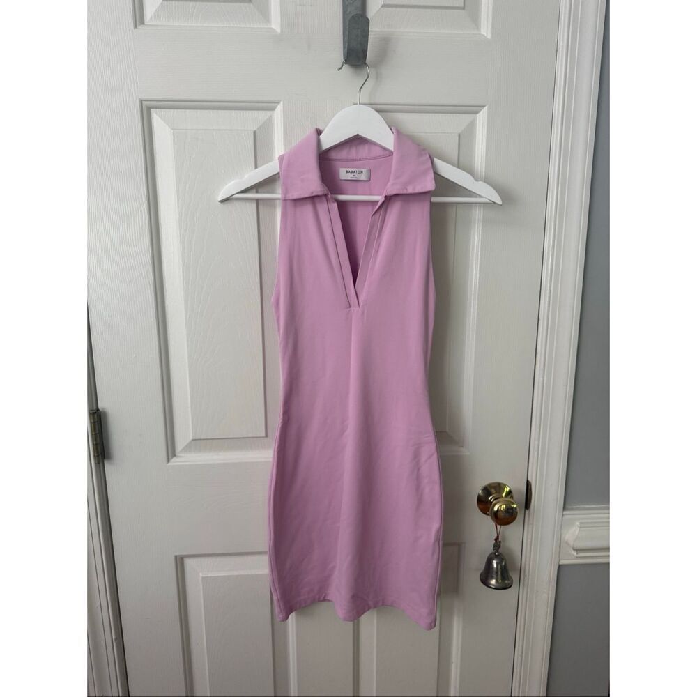 Babiton Lavender Body Con Sleeveless Polo Dress Sz XS EUC